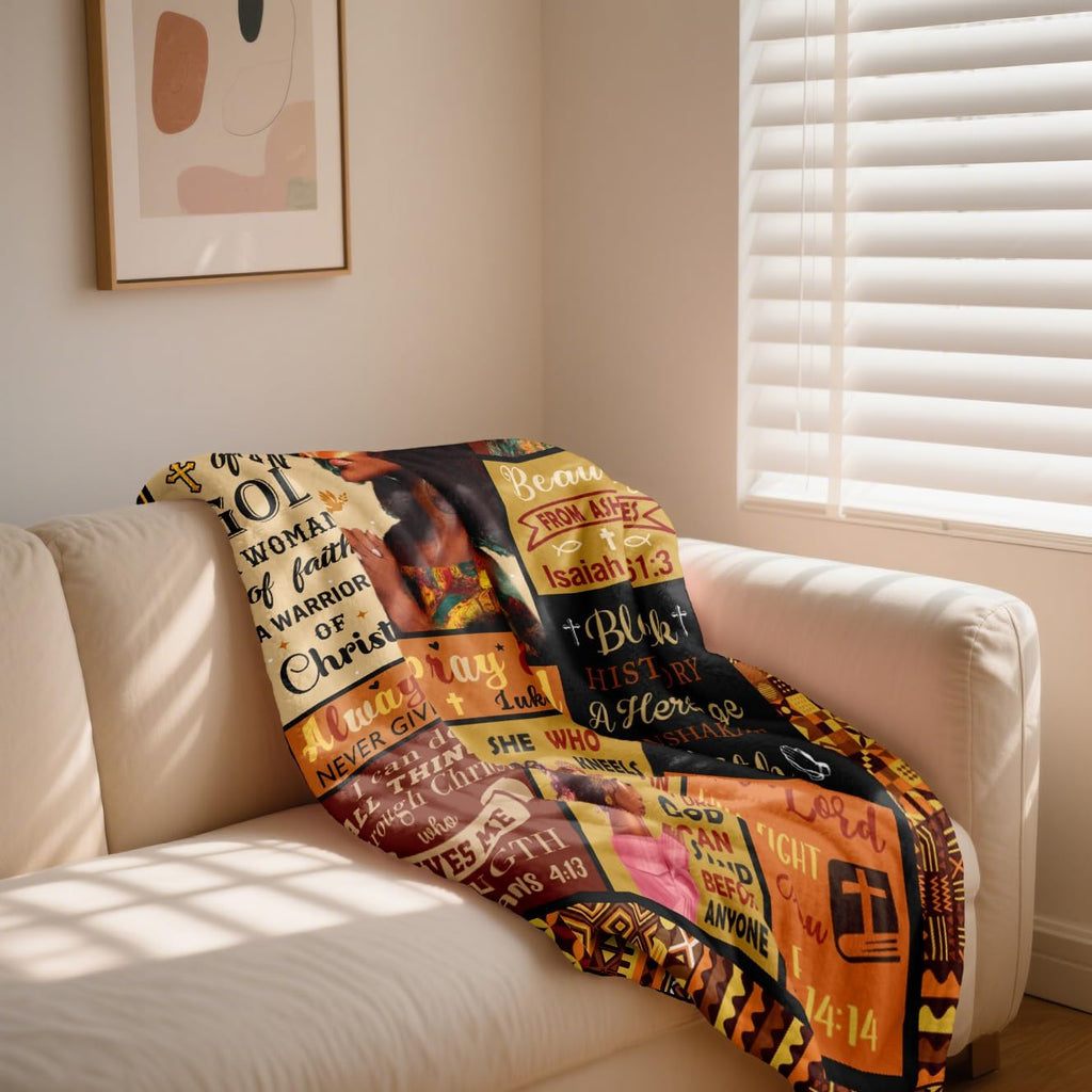 Aonana Christian Religious “I Am a Child of God” Flannel Blanket