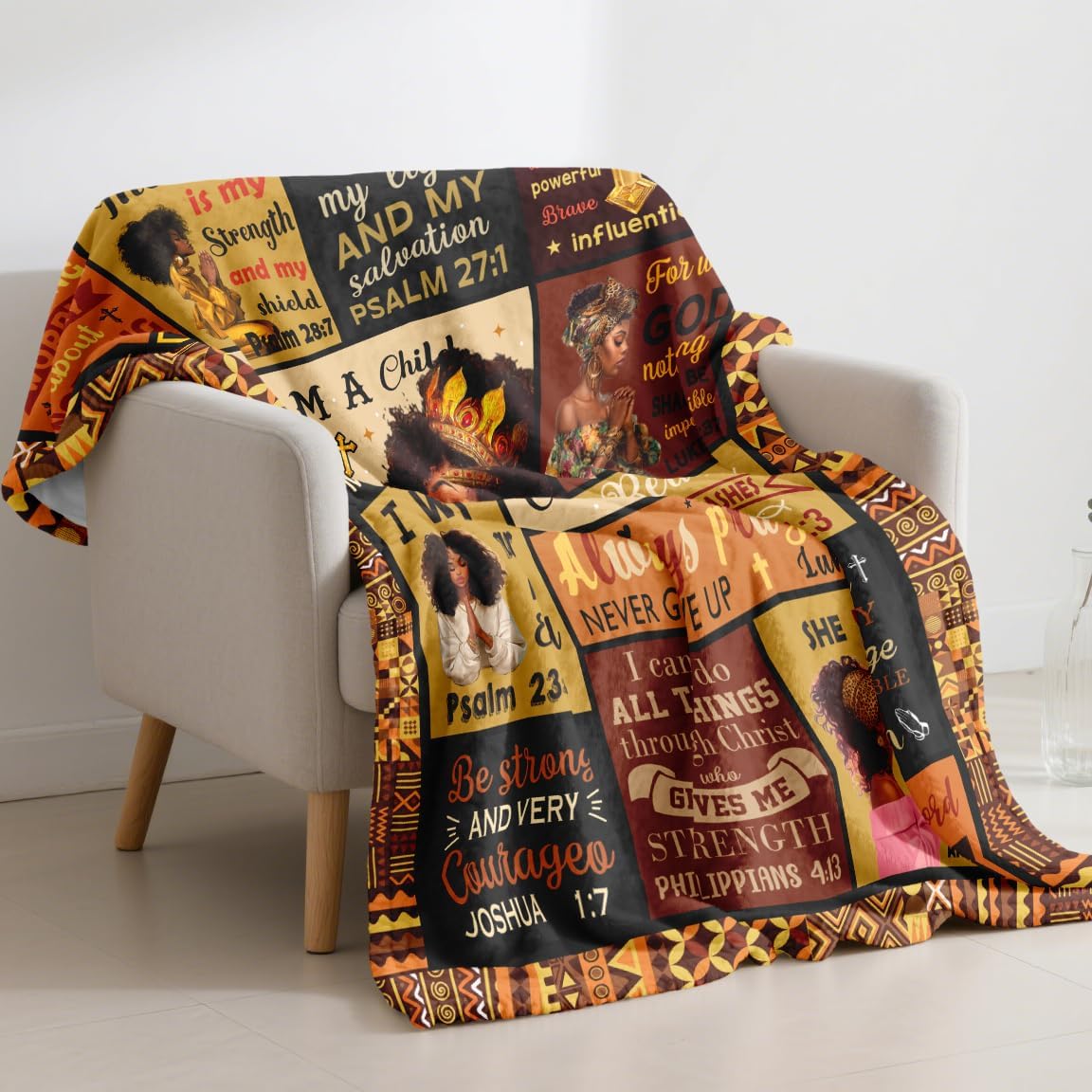 Aonana Christian Religious “I Am a Child of God” Flannel Blanket