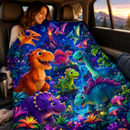 Aonana Dinosaur Jungle Print Cozy Flannel Throw Blanket