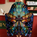 Aonana Bohemian Dragonfly Print Flannel Throw Blanket