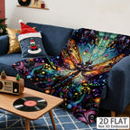 Aonana Bohemian Dragonfly Print Flannel Throw Blanket