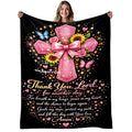 Aonana Christian “Thank You Lord” Printed Flannel Blanket