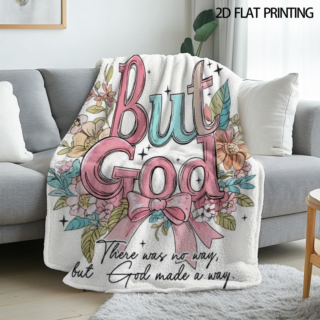 Aonana Christian “But God Made A Way” Printed Flannel Blanket