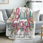 Aonana Christian “But God Made A Way” Printed Flannel Blanket