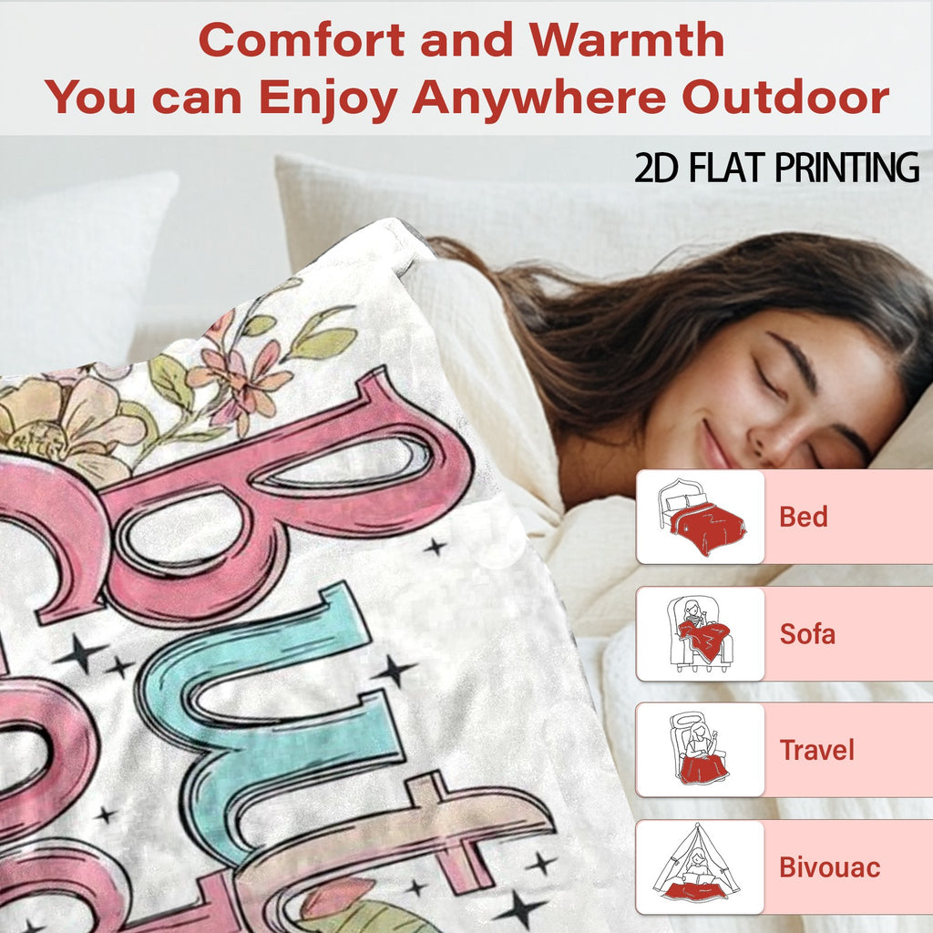 Aonana Christian “But God Made A Way” Printed Flannel Blanket