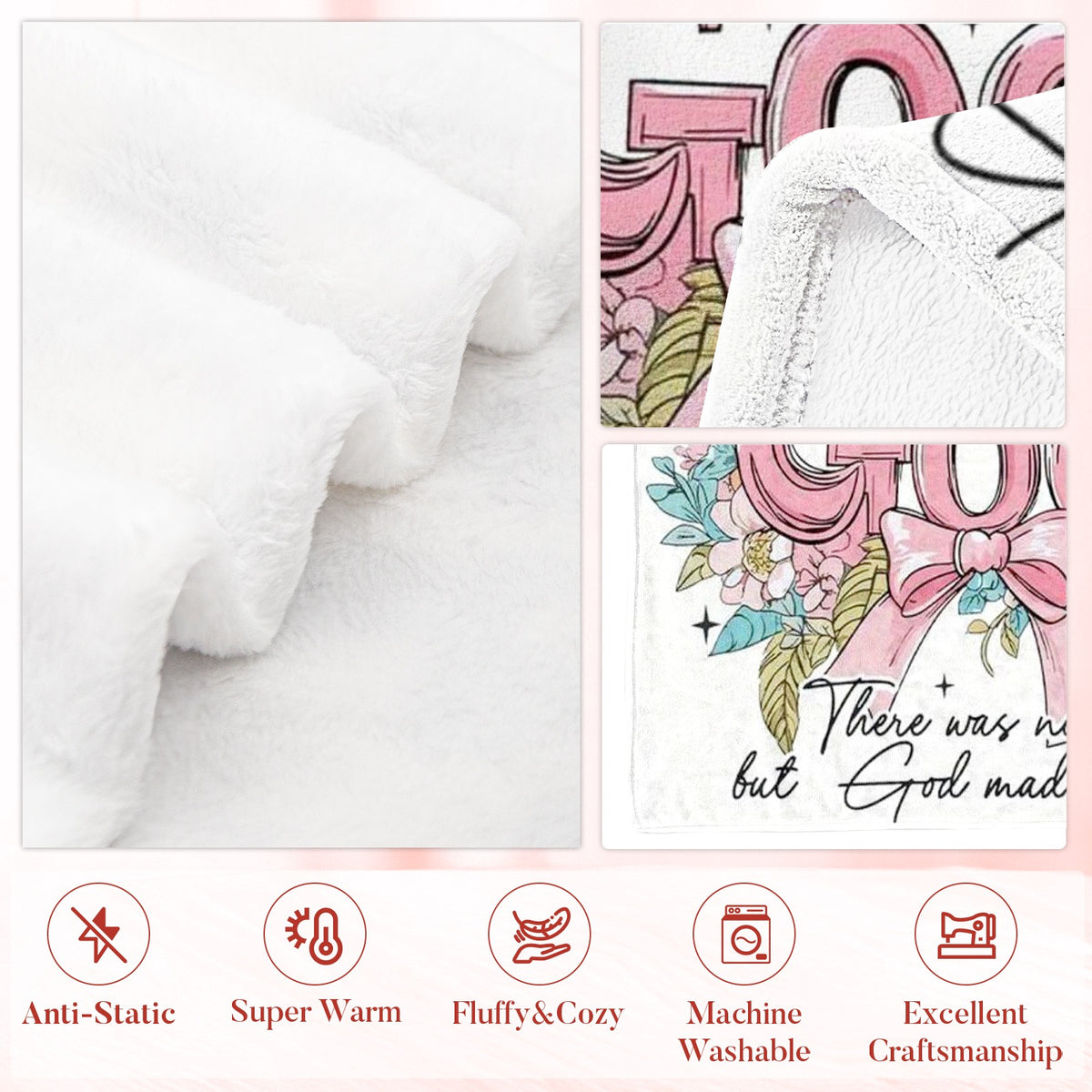 Aonana Christian “But God Made A Way” Printed Flannel Blanket