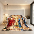 Aonana Holy Family Flannel Throw Blanket
