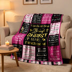 Aonana Christian “I Can Do All Things” Printed Flannel Blanket