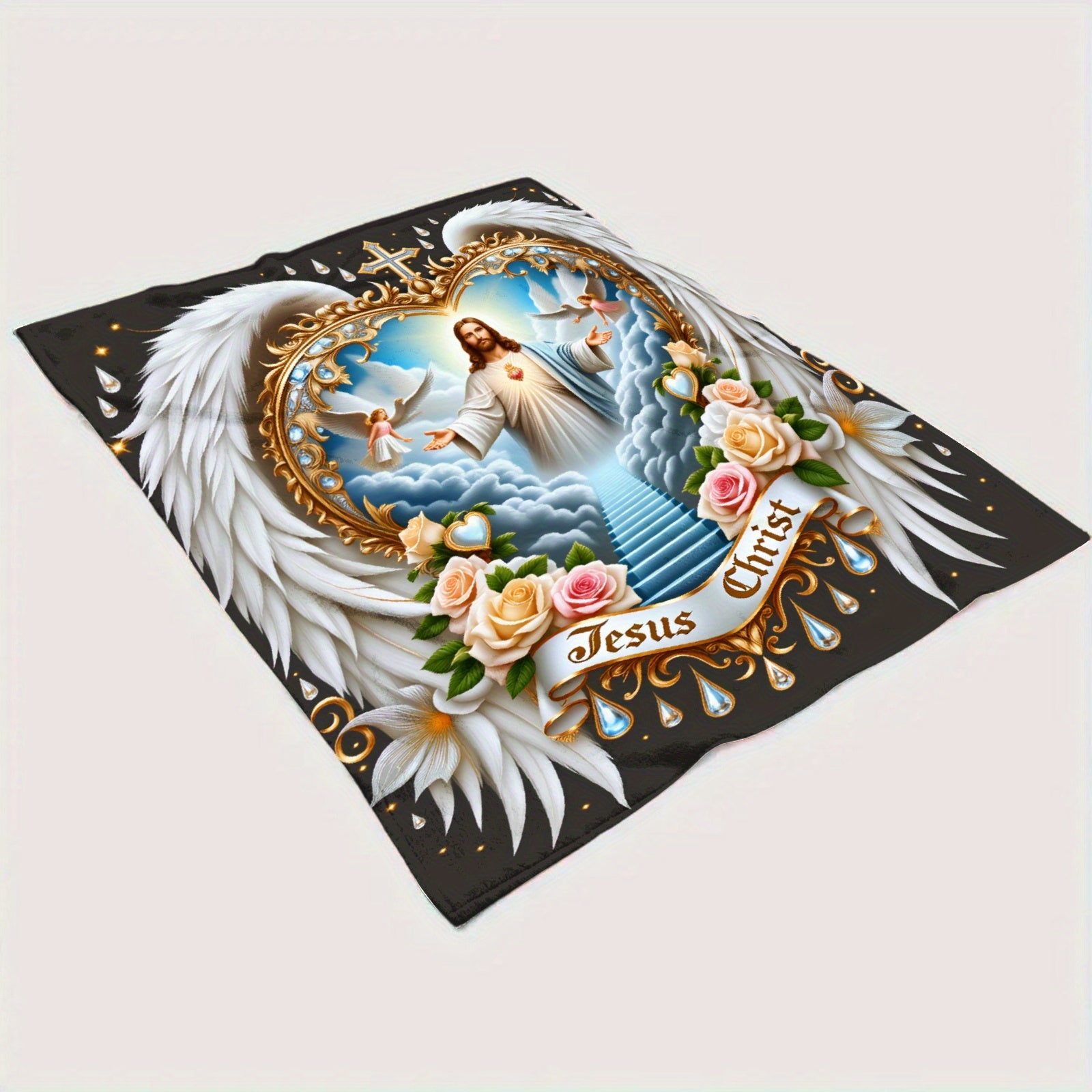 Aonana Jesus Christ Flannel Throw Blanket