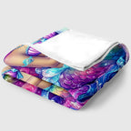 Aonana Mermaid Unicorn Cozy Flannel Throw Blanket