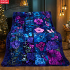 Aonana Secret Garden Vintage Floral Patchwork Flannel Throw Blanket