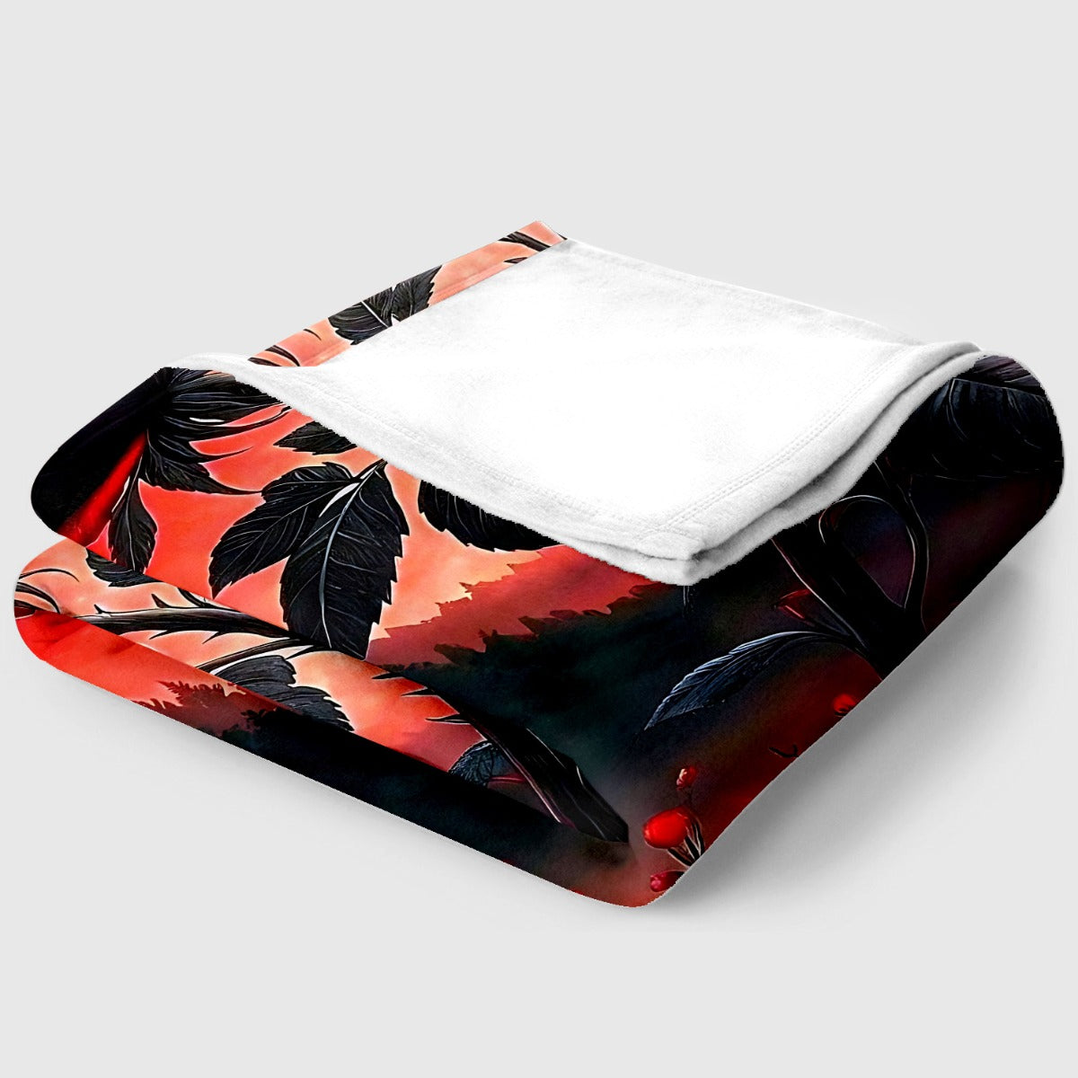 Aonana Fantasy Rose Moon Flannel Throw Blanket