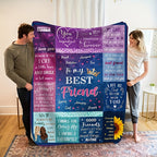 Aonana "To My Best Friend" Crown Gift Flannel Throw Blanket