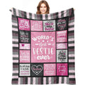 Aonana "World's Best Bestie Ever" Friendship Gifts Flannel Throw Blanket