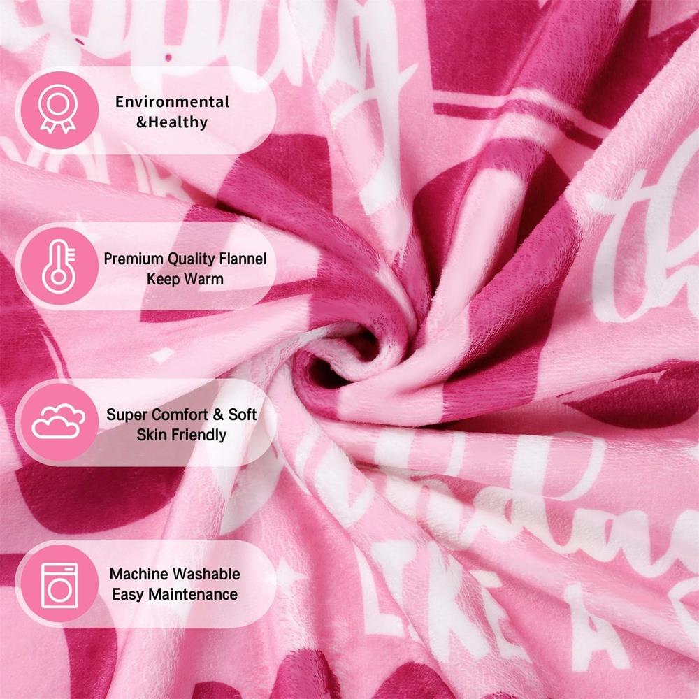 Aonana "World's Best Bestie Ever" Friendship Gifts Flannel Throw Blanket