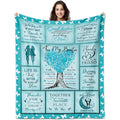 Aonana "To My Bestie" Girls Gift Flannel Throw Blanket