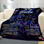 Aonana "To My Bestie" Friendship Tree Gift Flannel Throw Blanket