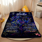 Aonana "To My Bestie" Friendship Tree Gift Flannel Throw Blanket