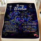 Aonana "To My Bestie" Friendship Tree Gift Flannel Throw Blanket