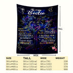 Aonana "To My Bestie" Friendship Tree Gift Flannel Throw Blanket