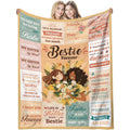 Aonana "To My Bestie" Forever Friendship Gift Flannel Throw Blanket