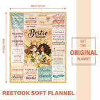 Aonana "To My Bestie" Forever Friendship Gift Flannel Throw Blanket