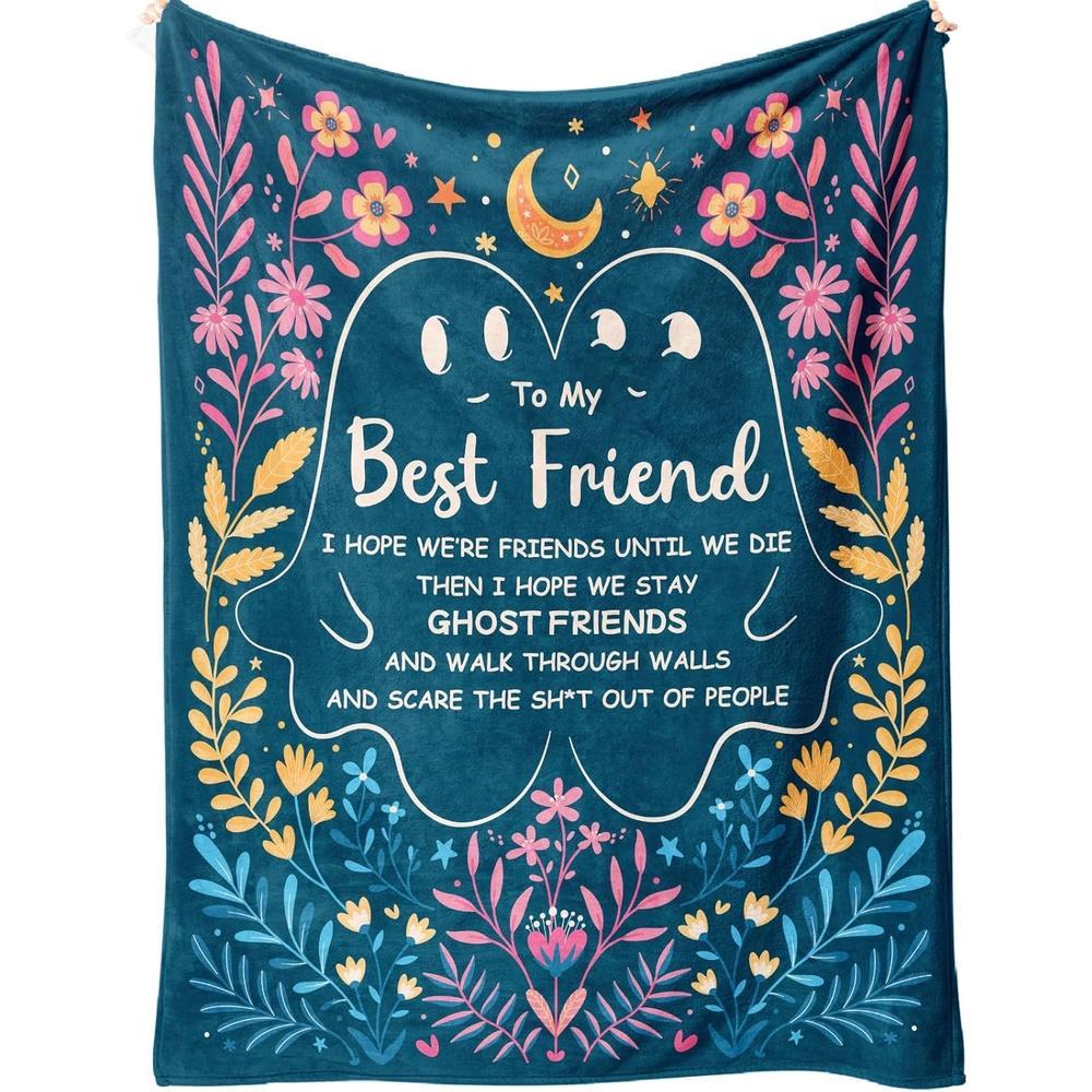 Aonana "To My Best Friend" Ghost Friends Gift Flannel Throw Blanket