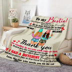 Aonana "To My Bestie" Funny Friendship Gift Flannel Throw Blanket