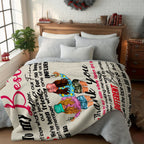Aonana "To My Bestie" Funny Friendship Gift Flannel Throw Blanket