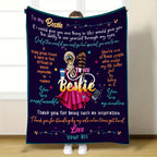 Aonana "To My Bestie" Truly Great Friend Gift Flannel Throw Blanket