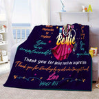 Aonana "To My Bestie" Truly Great Friend Gift Flannel Throw Blanket