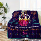 Aonana "To My Bestie" Truly Great Friend Gift Flannel Throw Blanket