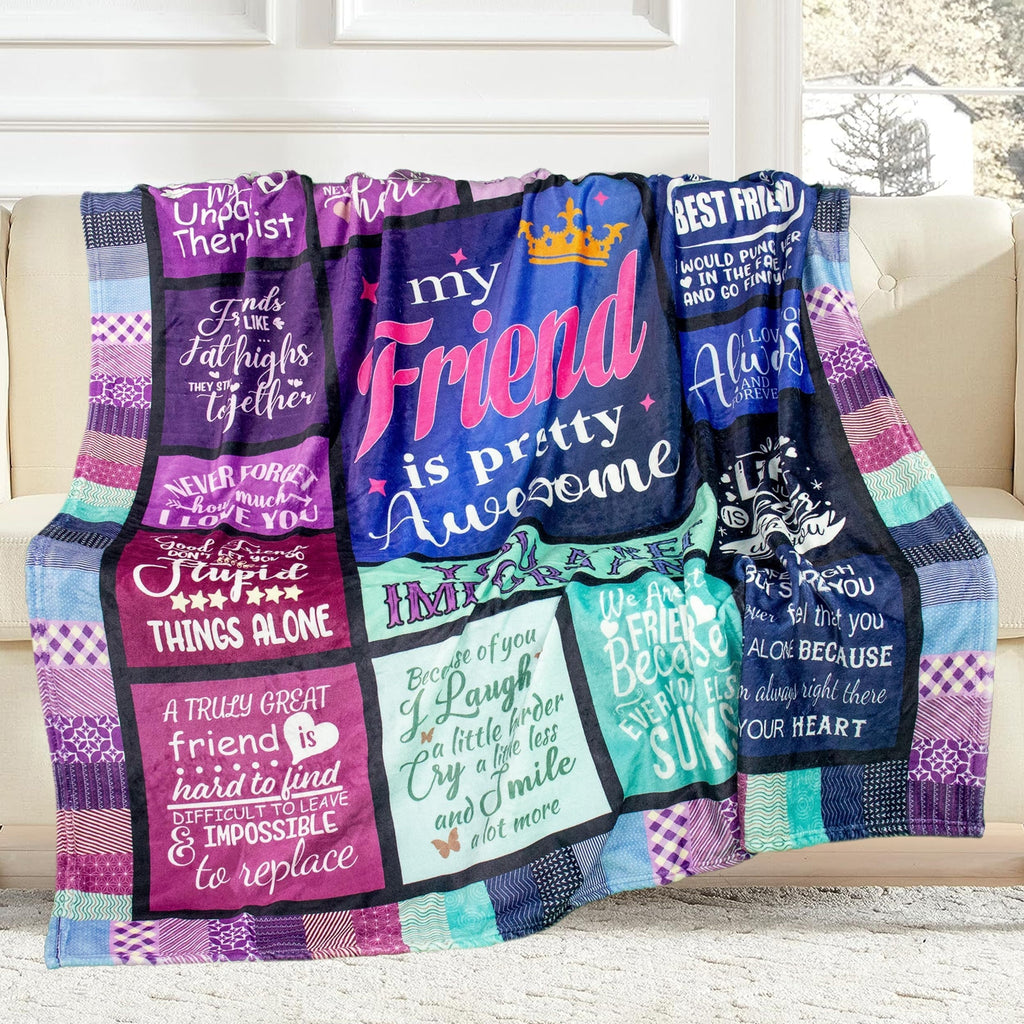Aonana "To My Best Friend" Awesome Gift Flannel Throw Blanket