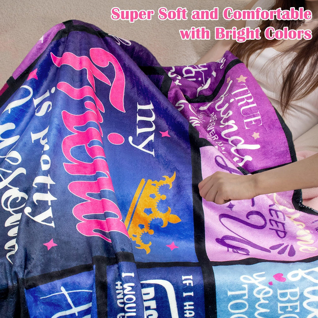 Aonana "To My Best Friend" Awesome Gift Flannel Throw Blanket
