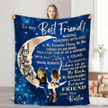 Aonana "To My Best Friend" Moon Friendship Gift Flannel Throw Blanket