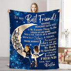 Aonana "To My Best Friend" Moon Friendship Gift Flannel Throw Blanket
