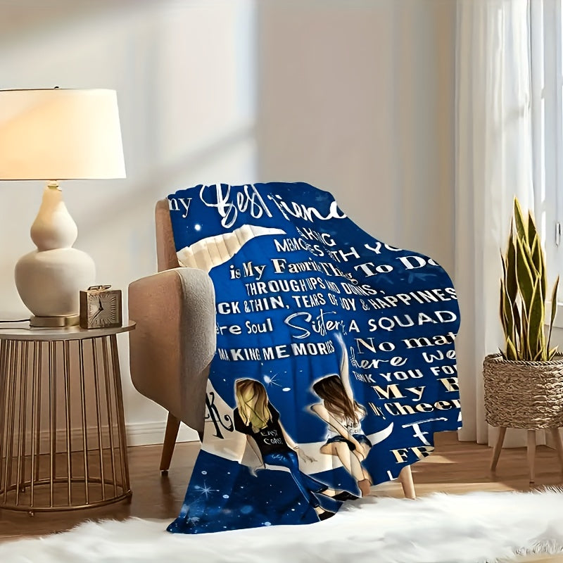 Aonana "To My Best Friend" Moon Friendship Gift Flannel Throw Blanket