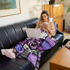 Aonana "To My Best Friend" Purple Friendship Gift Flannel Throw Blanket