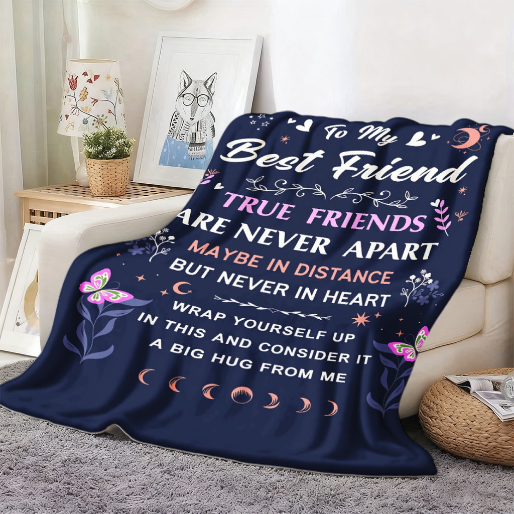Aonana "To My Best Friend" True Friends Gift Flannel Throw Blanket