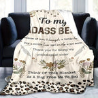 Aonana "To My Badass Bestie" Best Friend Gift Flannel Throw Blanket