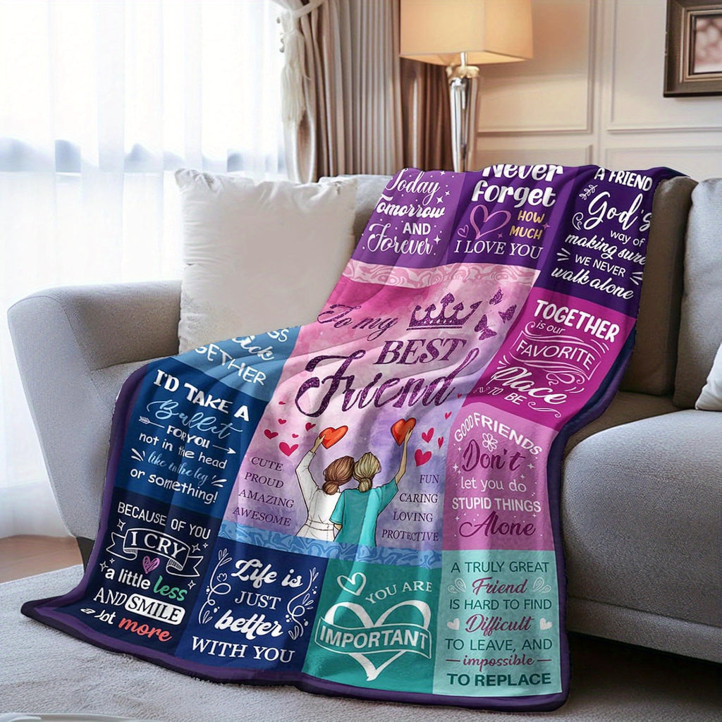 Aonana "To My Best Friend" Bestie Gifts Flannel Throw Blanket