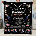 Aonana "To My Best Friend" Floral Moon Gifts Flannel Throw Blanket