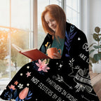 Aonana "To My Best Friend" Floral Moon Gifts Flannel Throw Blanket