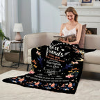 Aonana "To My Best Friend" Floral Moon Gifts Flannel Throw Blanket
