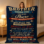 Aonana “To My Brother” Thank You Flannel Throw Blanket