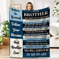 Aonana “To My Brother” Follow Your Dreams Flannel Throw Blanket