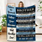 Aonana “To My Brother” Follow Your Dreams Flannel Throw Blanket