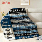 Aonana “To My Brother” Follow Your Dreams Flannel Throw Blanket