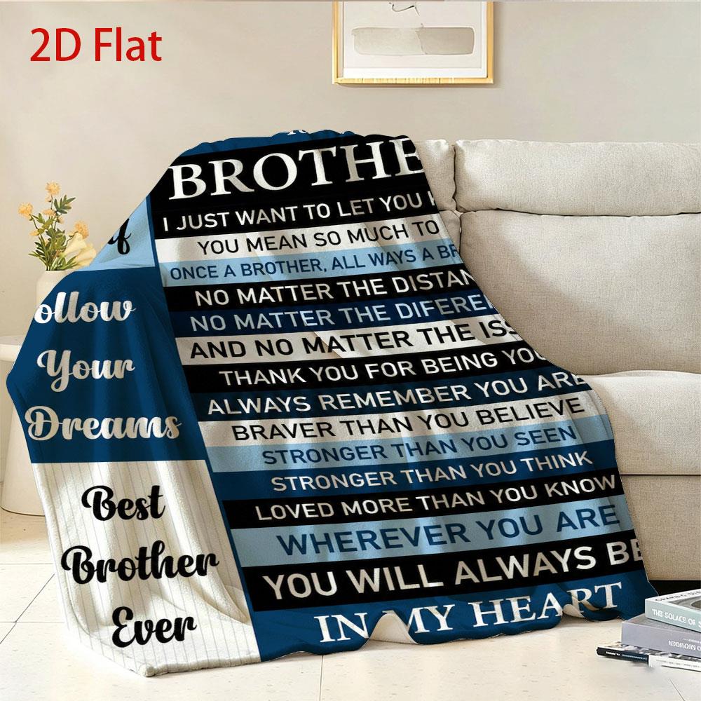 Aonana “To My Brother” Follow Your Dreams Flannel Throw Blanket