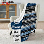 Aonana “To My Brother” Follow Your Dreams Flannel Throw Blanket